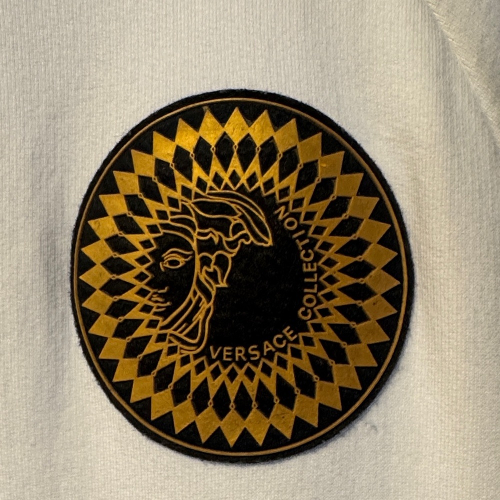 Versace Collection Ivory Top with Gold Emblem